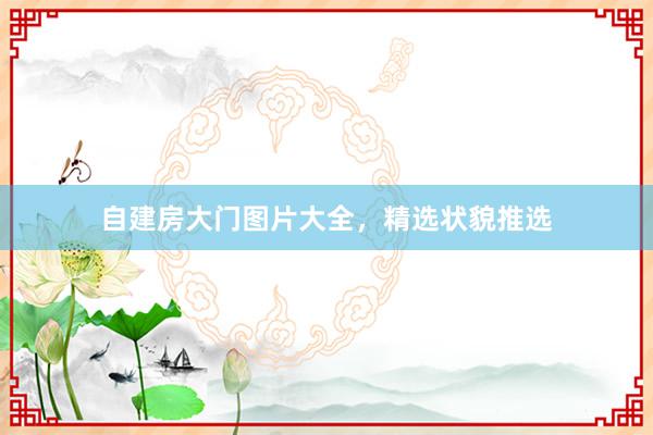 自建房大门图片大全，精选状貌推选